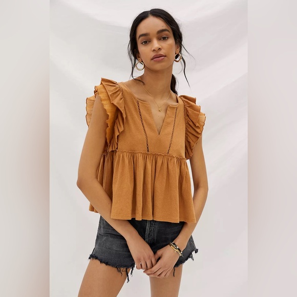 Anthropologie Tops - Caroline Ruffled Babydoll Top
